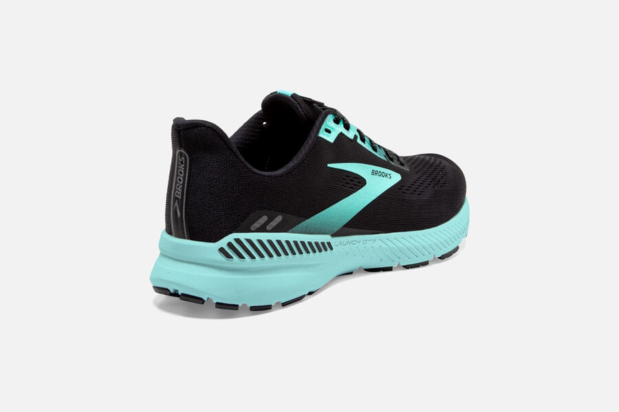 Brooks Israel Launch GTS 8 Road Running Shoes Womens - Black/Blue - HTI-258763